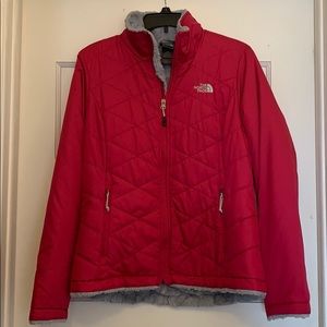 The North Face hot pink jacket